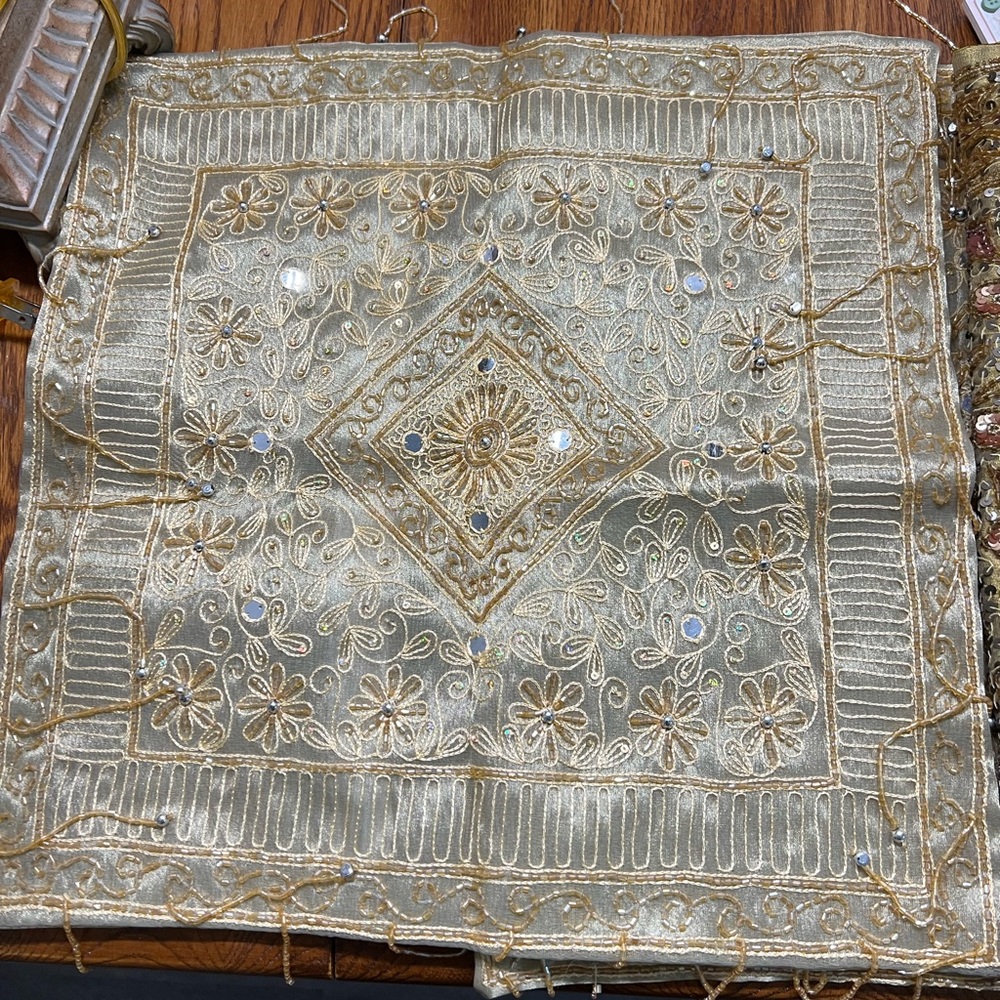 3 Beautiful Beaded Pillow Covers